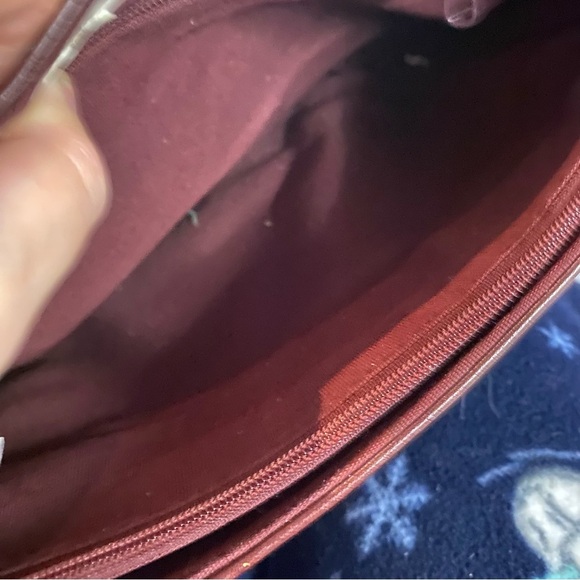 Etienne Aigner Oxblood Leather Crossbody Bag - Picture 11 of 13